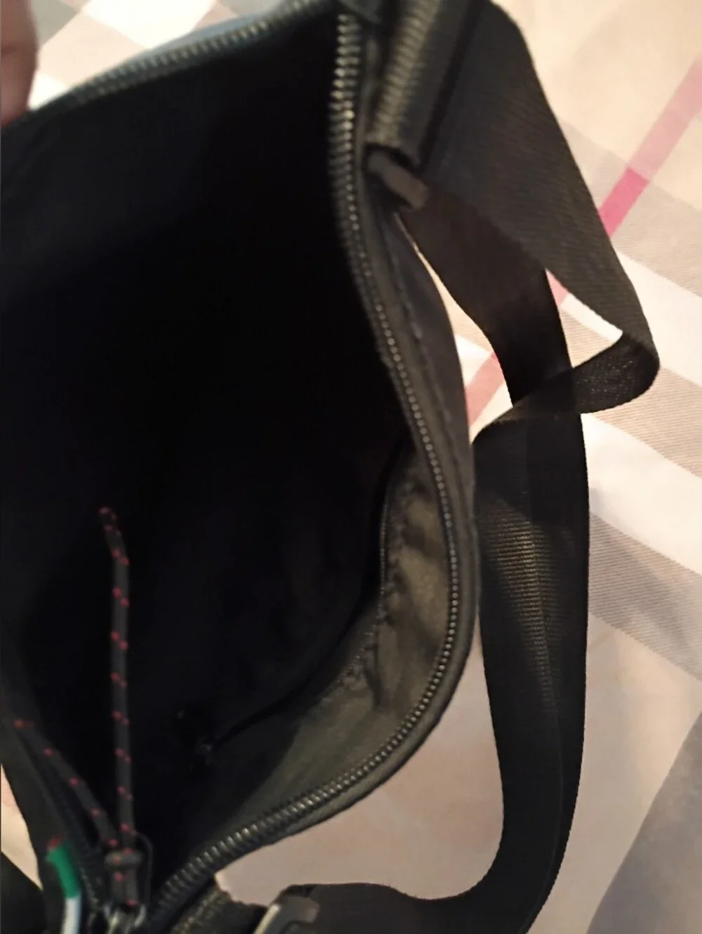PUMA Scuderia Ferrari Adjustable Crossbody Black Shoulder Bag with Red Accents